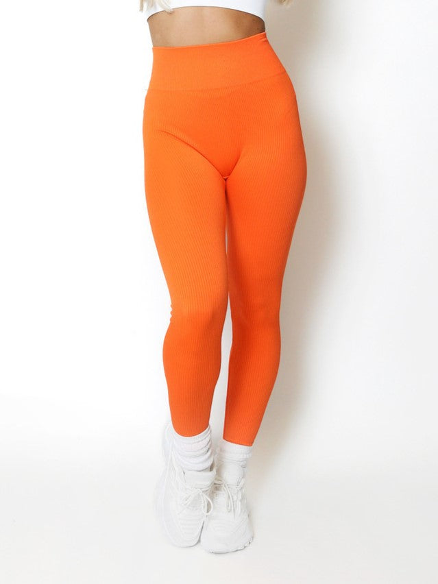 Orange seamless outlet leggings