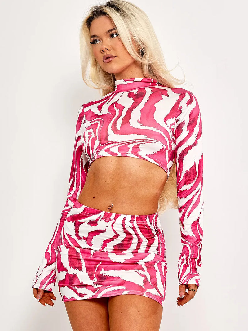 Pink 2024 zebra skirt