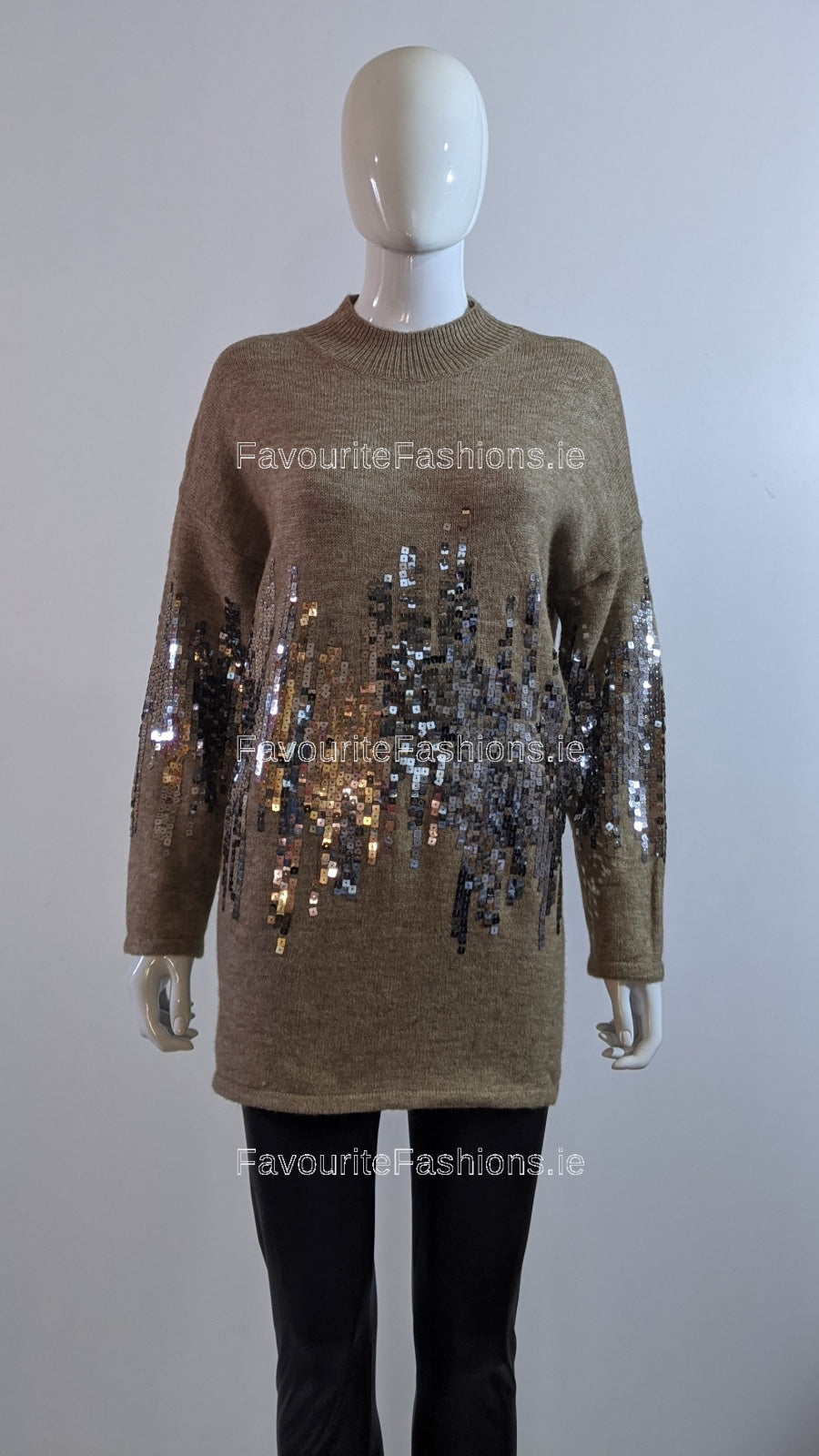 Sequin hotsell neck jumper