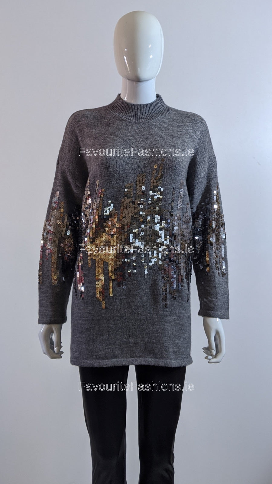 Oversized 2025 sequin jumper