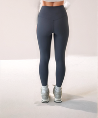 Charcoal Grey Buttery Soft Body Sculpt Contour High Waisted Leggings