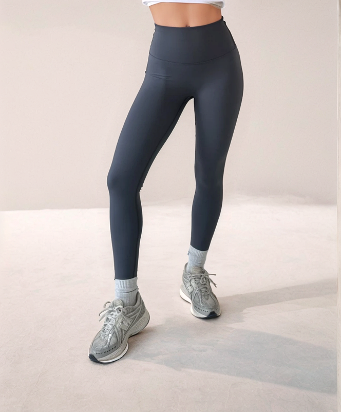 Charcoal Grey Buttery Soft Body Sculpt Contour High Waisted Leggings