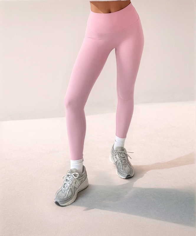 Pink Buttery Soft Body Sculpt Contour High Waisted Leggings