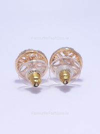 Gold Star Diamond Stud Earrings