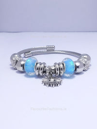 Silver Blue Eye Multi Charm Bracelet