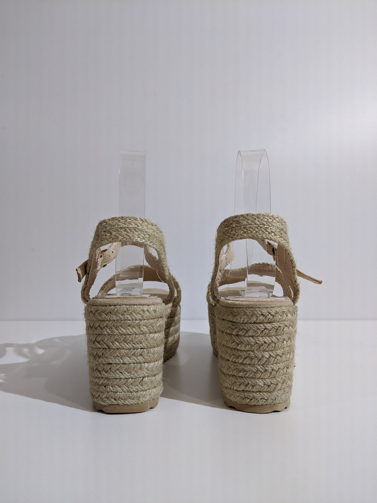 Beige Platform Braided Espadrille Sandals