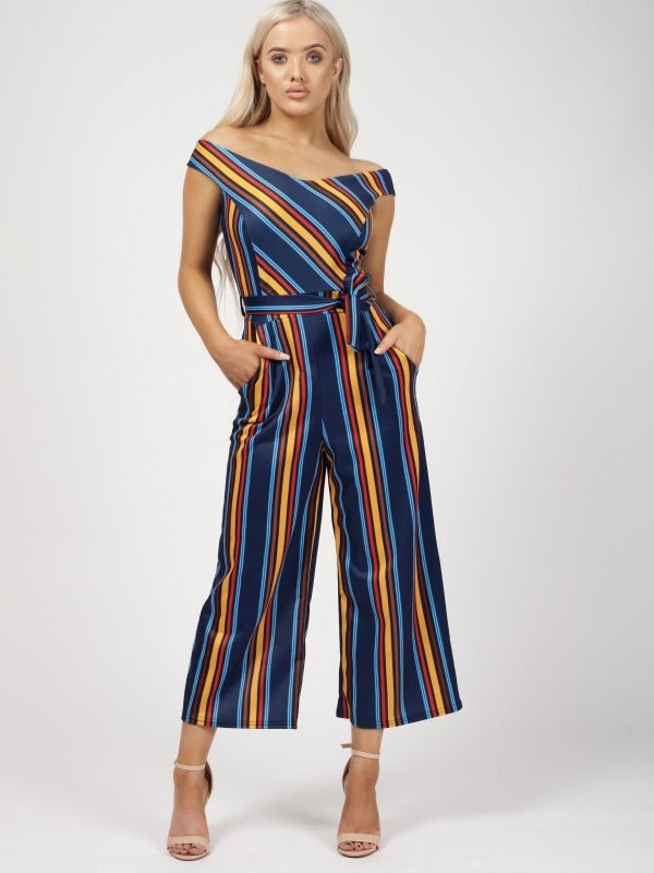 Blue Stripe Jumpsuit