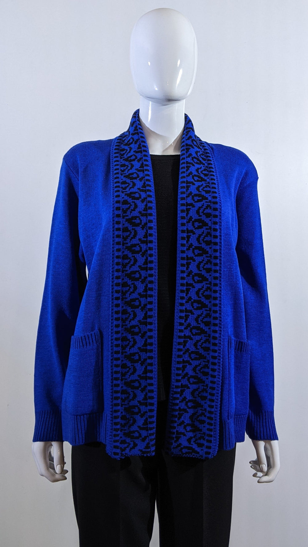 Royal Blue Leopard Design Twinset Jumper