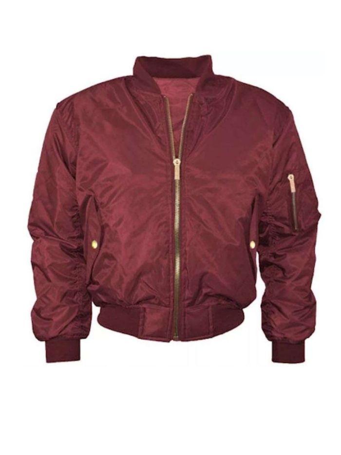 Wine Bomber Jacket