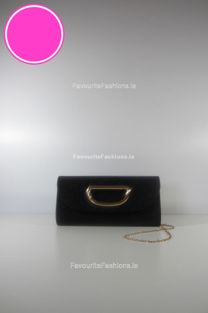 Black Envelope Clutch Bag