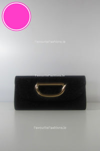 Black Envelope Clutch Bag