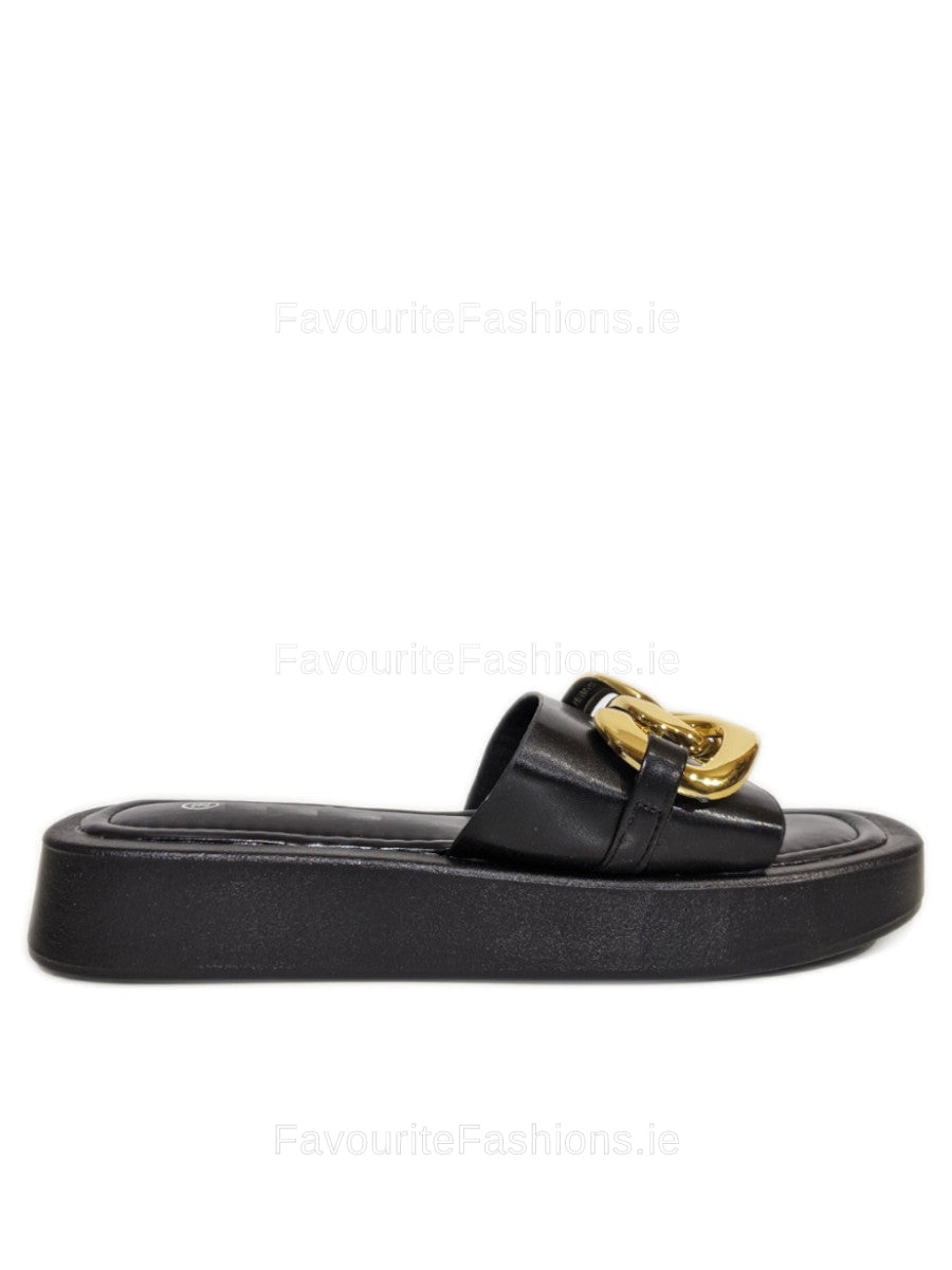 Gucci slides thick online sole