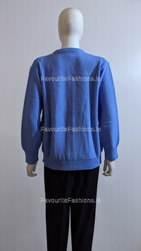 Blue Button Up Design Cardigan