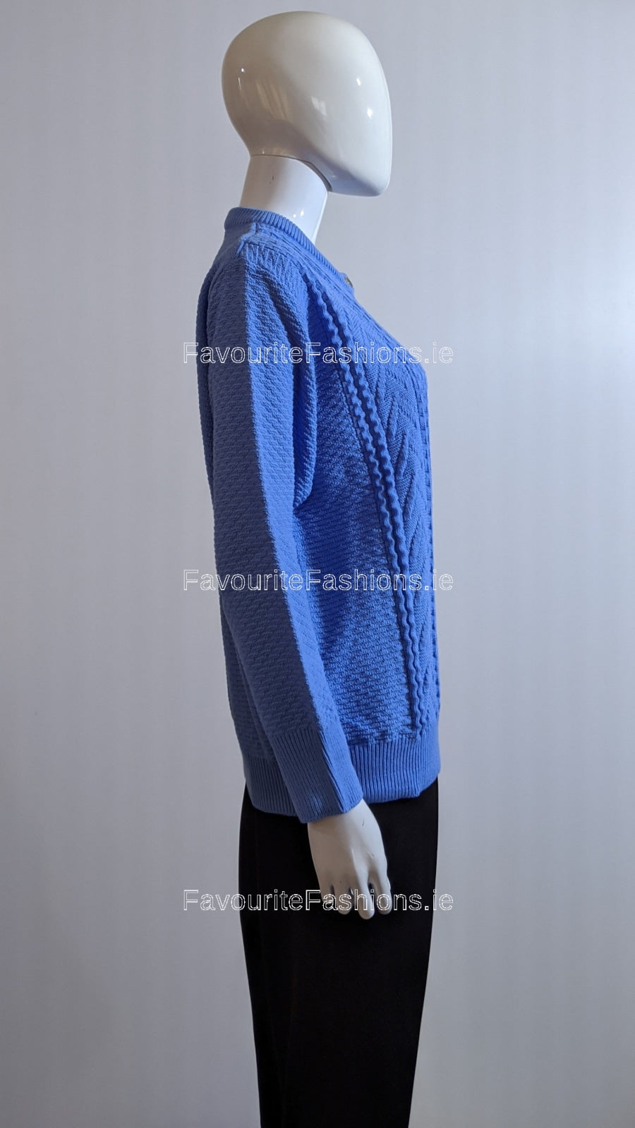 Blue Button Up Design Cardigan