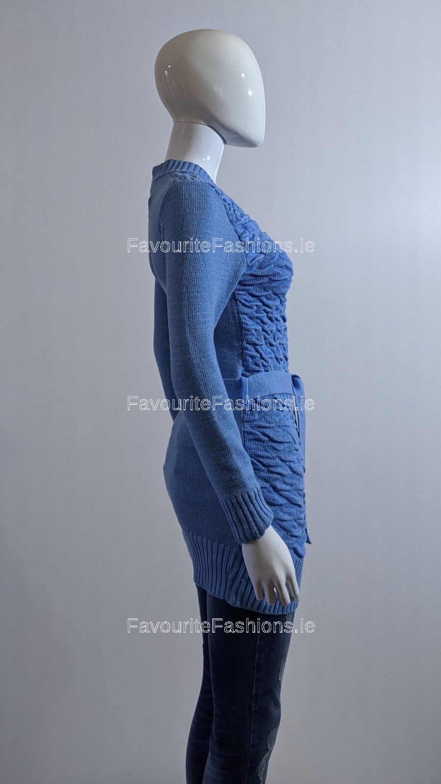 Blue Texture Detail Long Jumper 