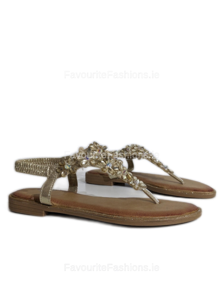 Diamond sales toe sandals