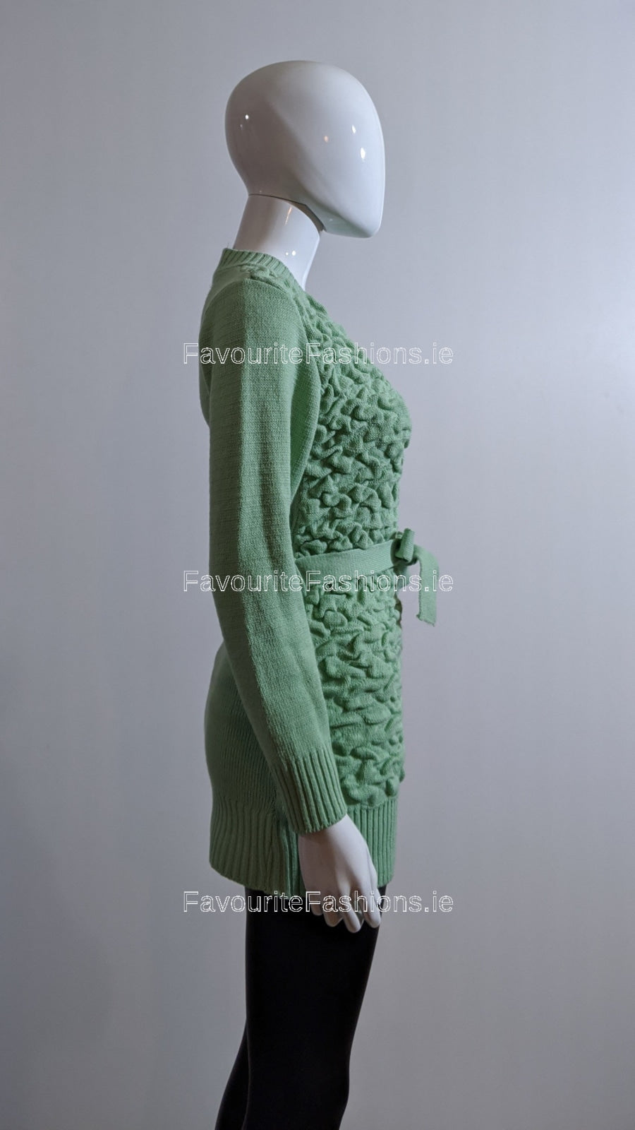 Green Texture Detail Long Jumper