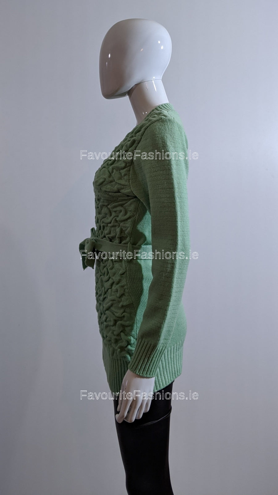 Green Texture Detail Long Jumper