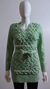 Green Texture Detail Long Jumper