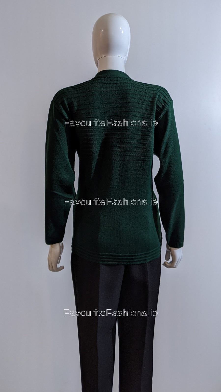 Green V-Neck Two Pocket Cardigan