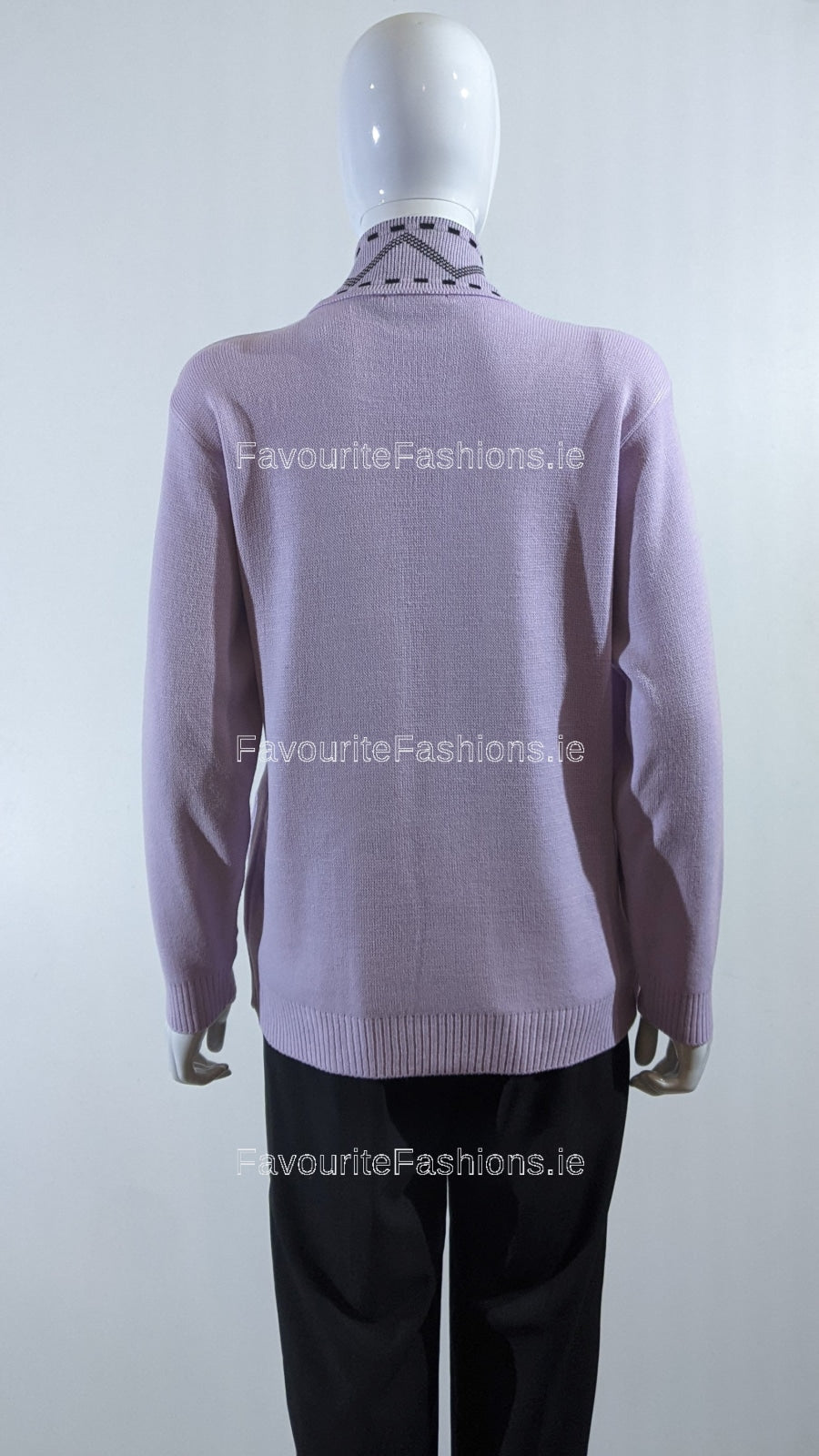 Lavender Stitched Design Pattern Twinset Jumper