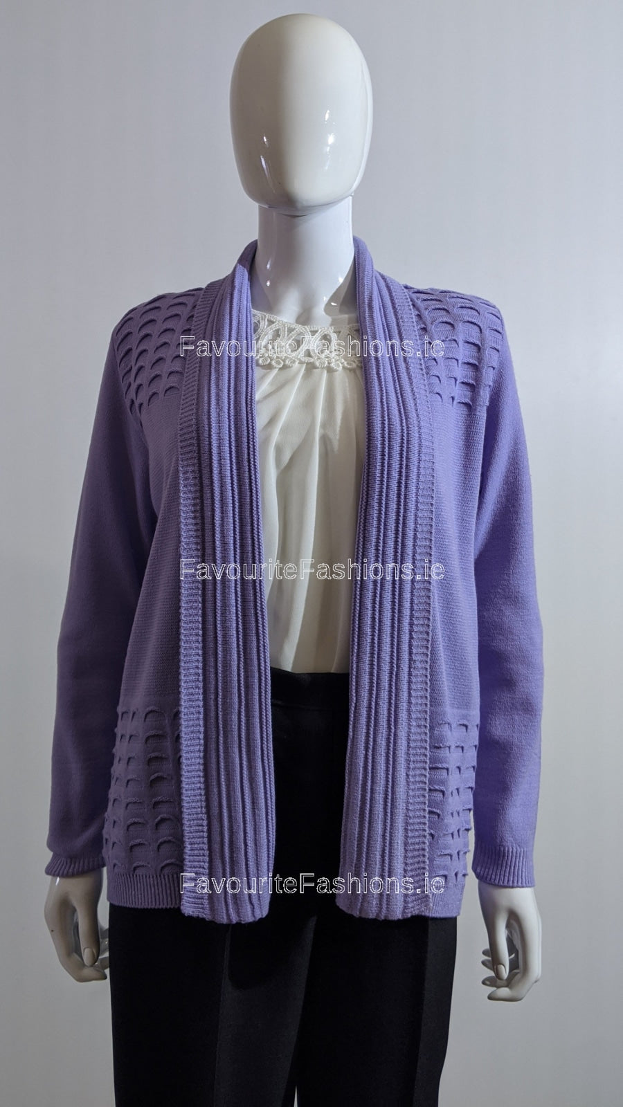 Lilac Open Cardigan