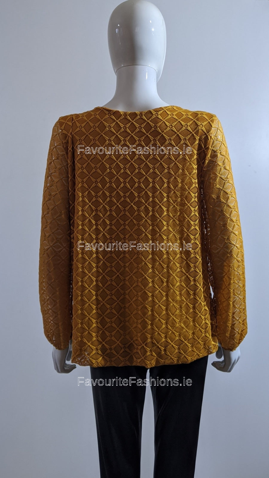 Mustard Lace Design Top