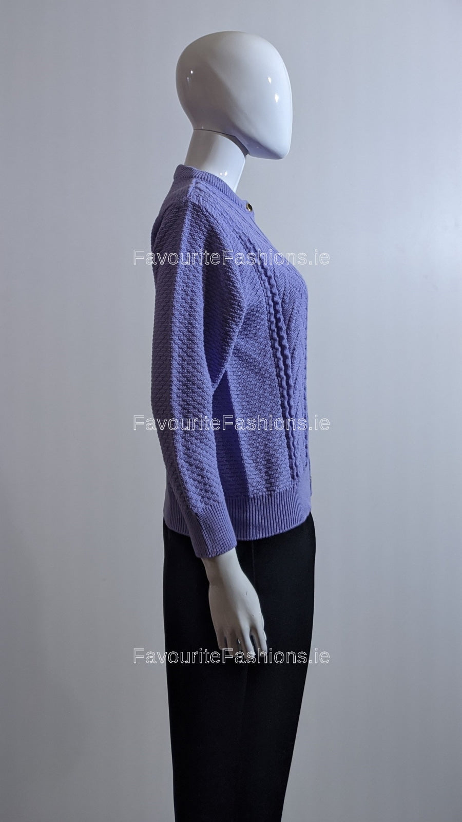 Purple Button Up Design Cardigan