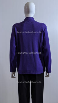 Purple Stripe Twinset Jumper