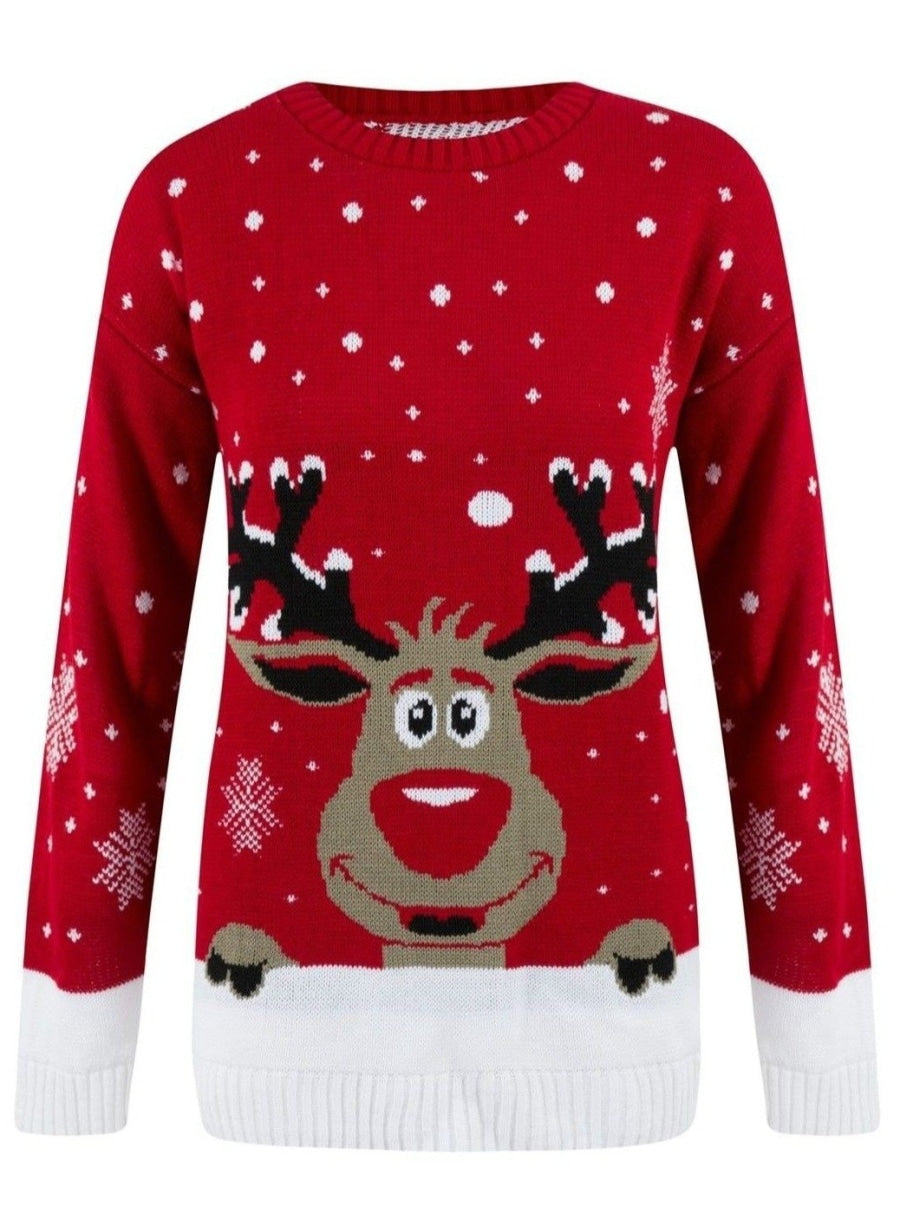 Red Reindeer Christmas Jumper