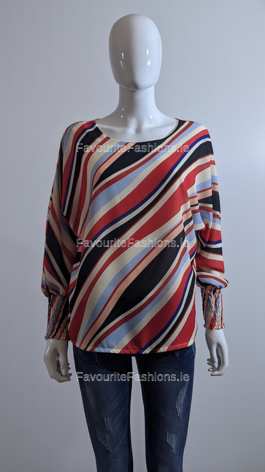 Red Stripe Design Top