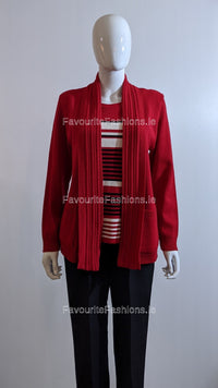 Red Stripe Twinset Jumper