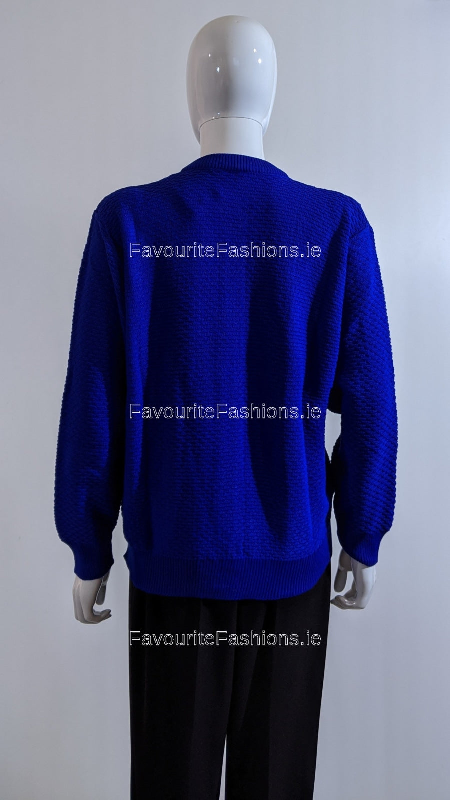 Royal Blue Button Up Design Cardigan