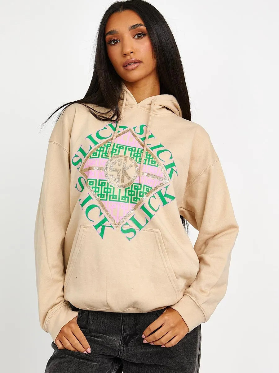 Stone Slick Graphic Print Hoodie