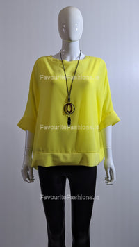 Yellow Necklace Loose Top